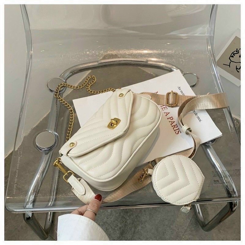 Set túi kèm ví nhỏ da mềm