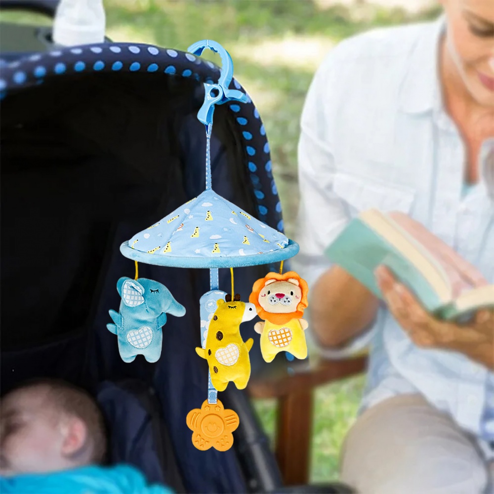 Đồ Chơi Nhồi Bông Treo Xe Đẩy Chủ Đề Động Vật Cho Bé 0-6 Tháng Tuổi