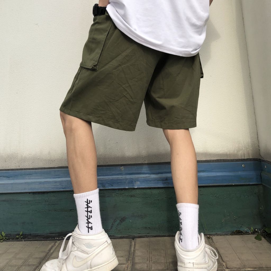 Quần short nam kaki túi hộp  ANYOUNG mềm mịn 3 màu trẻ trung phong cách Hàn Quốc QS305