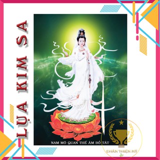 [Tranh Lụa Kim Sa] Quán Âm Bồ Tát - 1 40x60cm