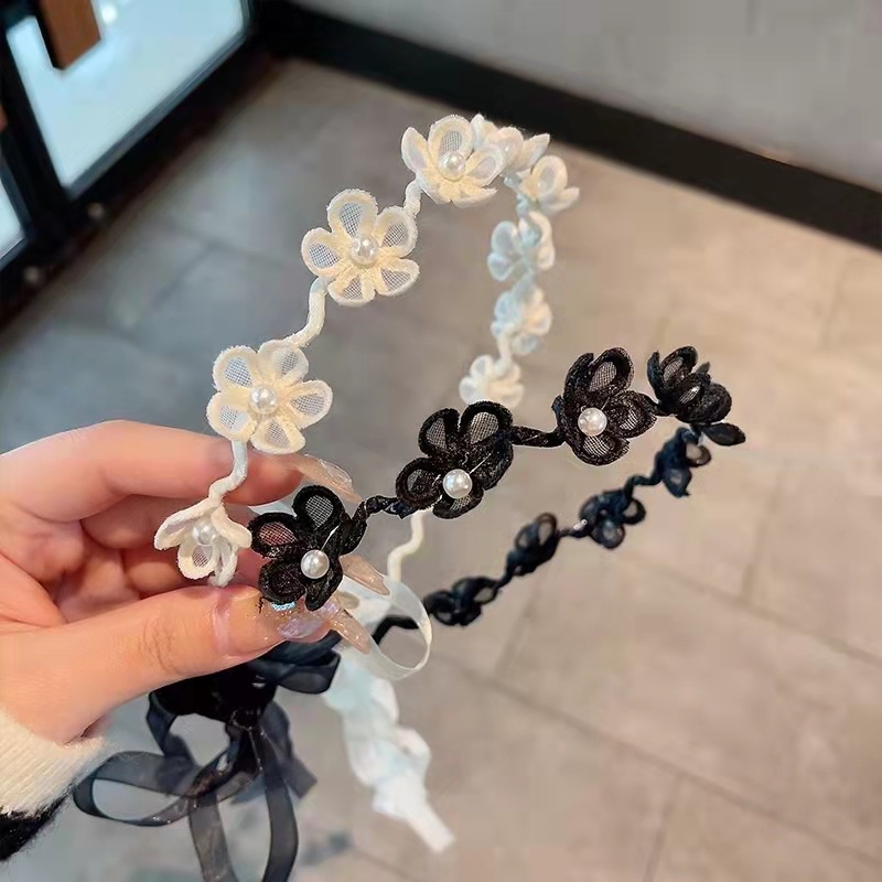 Băng Đô Bện Dây Đính Hoa Thời Trang Nữ Tính