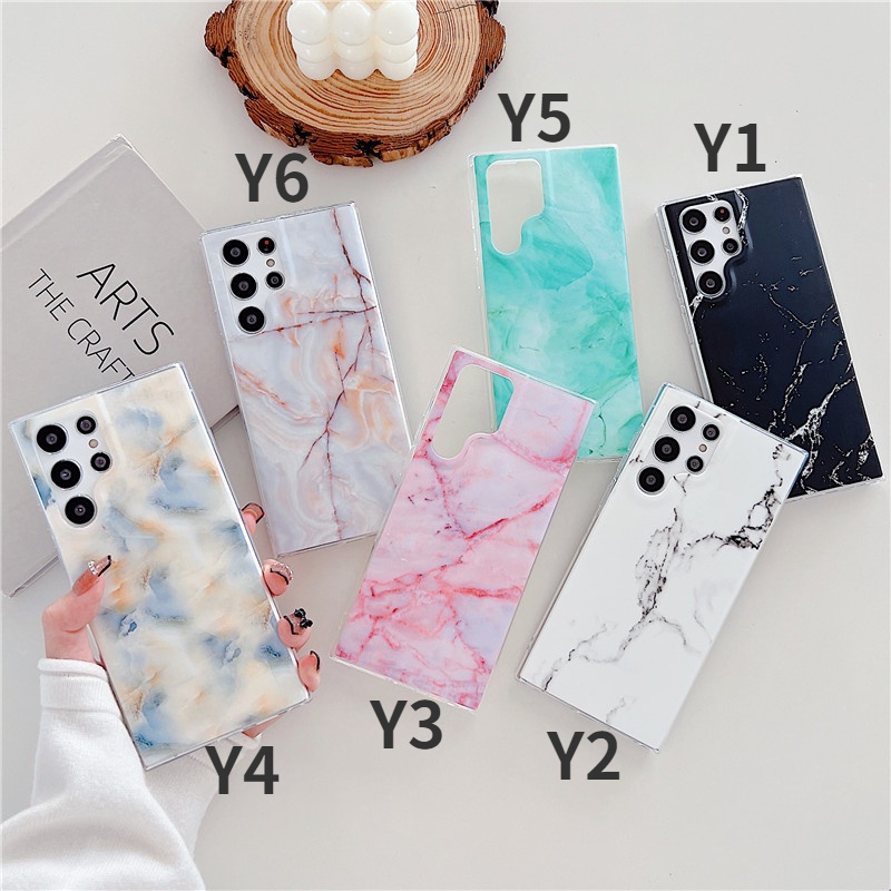 Ốp Điện Thoại TPU Dẻo IMD Họa Tiết Vân Đá Sang Trọng Cho Samsung S22 Ultra S21+ S22+ Galaxy Note20Ultra