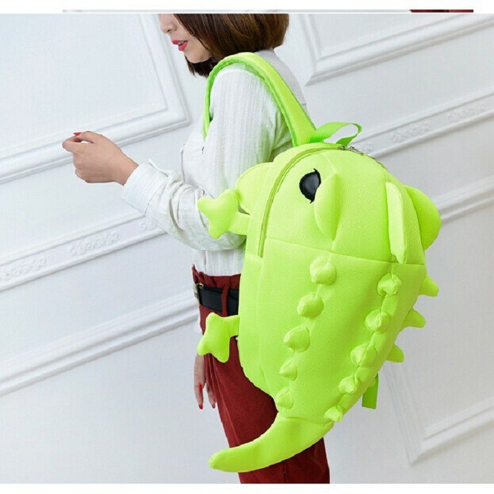 Balo Khủng Long Cá Sấu Cute Đựng Nón Bảo Hiểm