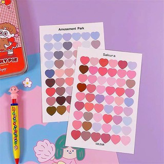 Set Sticker Dán Hình Trái Tim