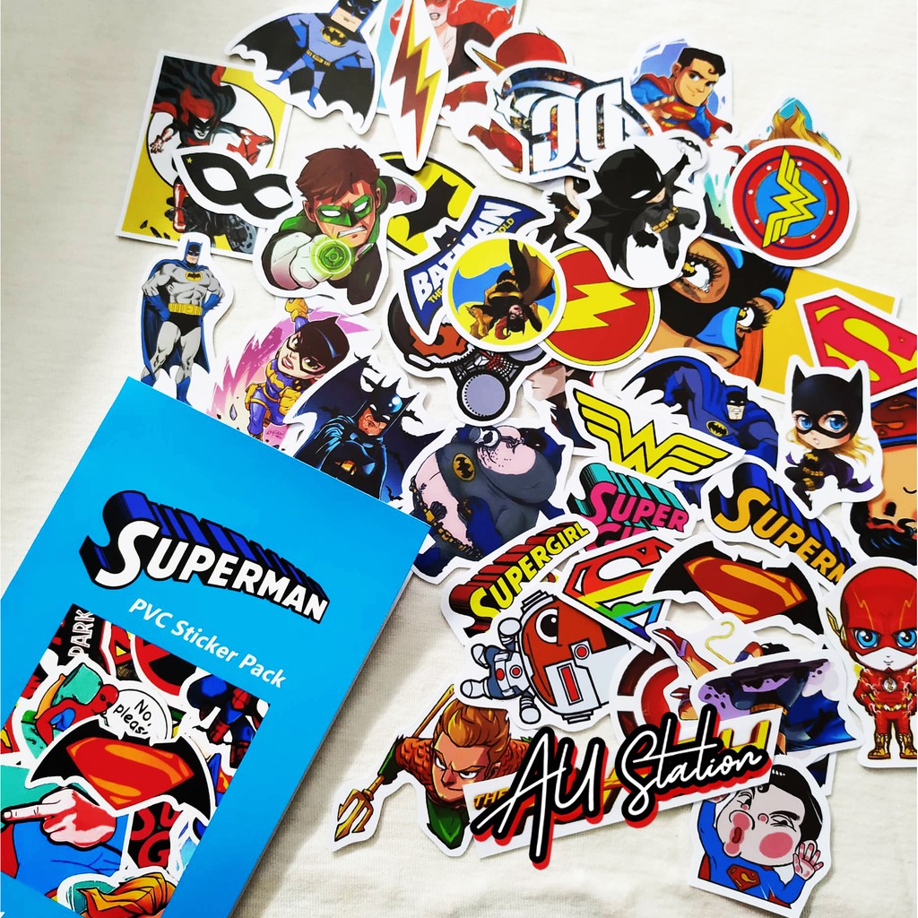 Sticker DC COMIC - nhựa PVC, không thấm nước, dán xe, nón bảo hiểm, laptop, điện thoại, Vali, .. Siêu Hot, Cực Cool