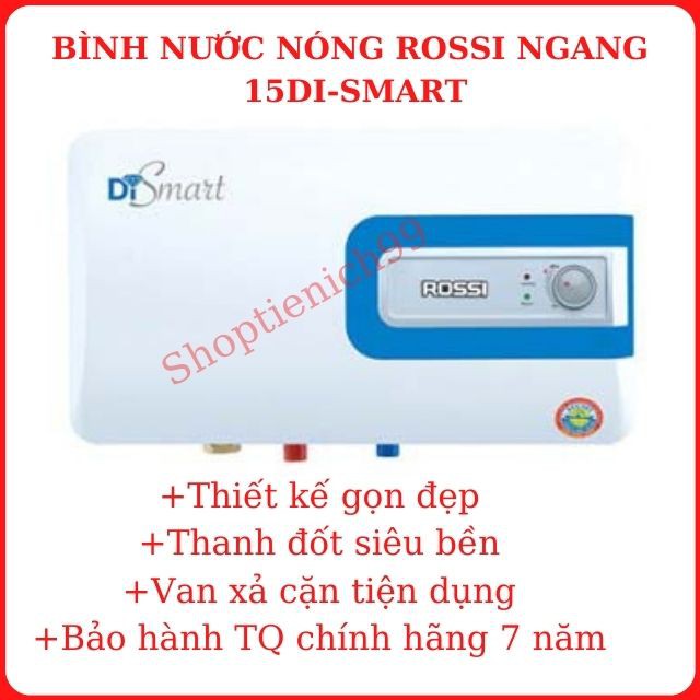 Bình Nóng Lạnh Rossi Di-Smart Bình Ngang 15-20-30 Lít Chính Hãng Giá Rẻ Tại Hà Nội.