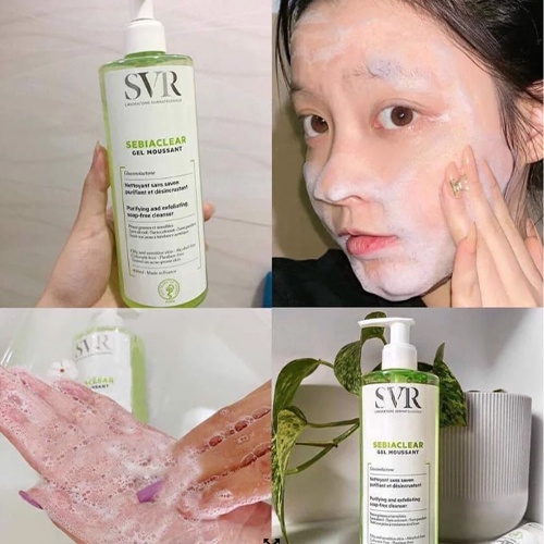 Sữa Rửa Mặt SVR Cho Da Dầu Mụn - SVR Sebiaclear Gel Moussant 400ml Loại Bỏ Tế Bào Da Chết