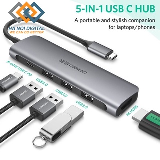 Cáp USB Type C to HDMI, Hub USB 3.0 cao cấp Ugreen 50209 - Hàng Chính Hãng Bảo Hành 18 Tháng