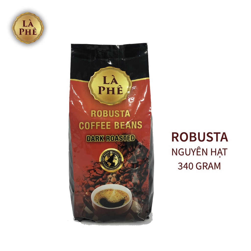 Cà phê hạt Là Phê Robusta dòng dark roast túi 340 gram - UP and WIN
