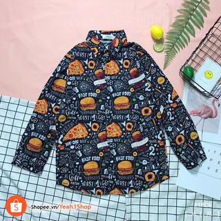 [Yeah1Shop]- Áo sơ mi tay dài Pizza to (M,L,XL)