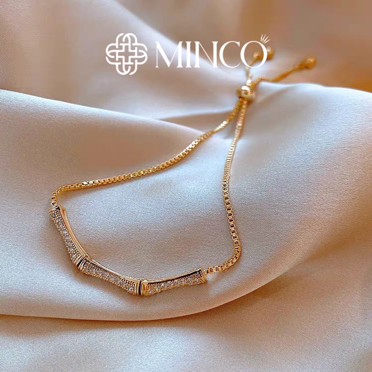 Lắc Tay nữ Minco Accessories Đốt Trúc vàng phụ kiện thời trang đẹp sang trọng và quý phái LT27