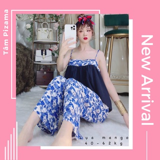 Đồ Bộ Pijama 2 Dây Lụa Mango Thoáng Mát ( ẢNH THẬT )