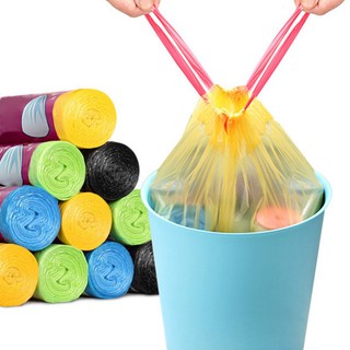 Combo 10 cuộn Túi đựng rác sinh học có dây rút