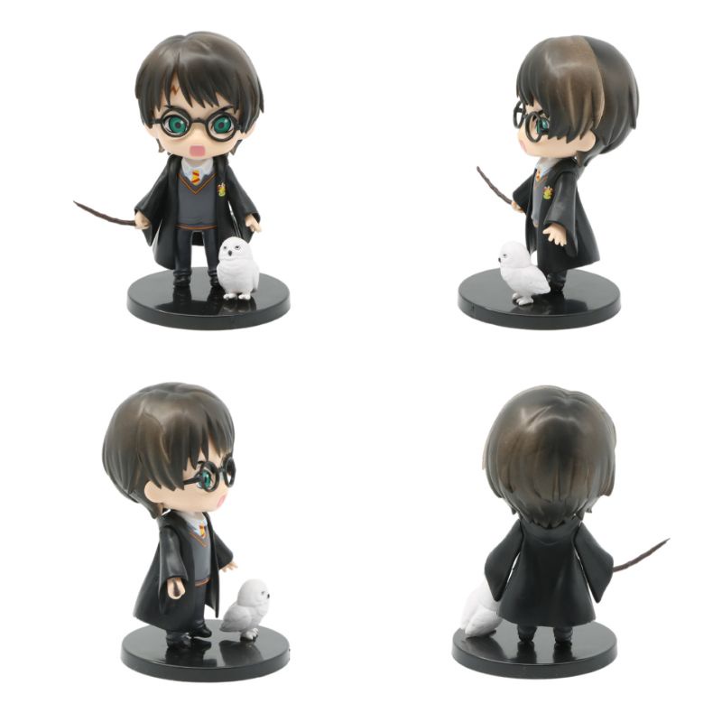 Bộ 6 nhân vật Harry Potter phong cách Chibi siêu đáng yêu 10cm-Mẫu 1