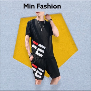 Bộ Thể Thao Nam Cộc Tay Phối Màu thun lạnh chất thun thoáng mát