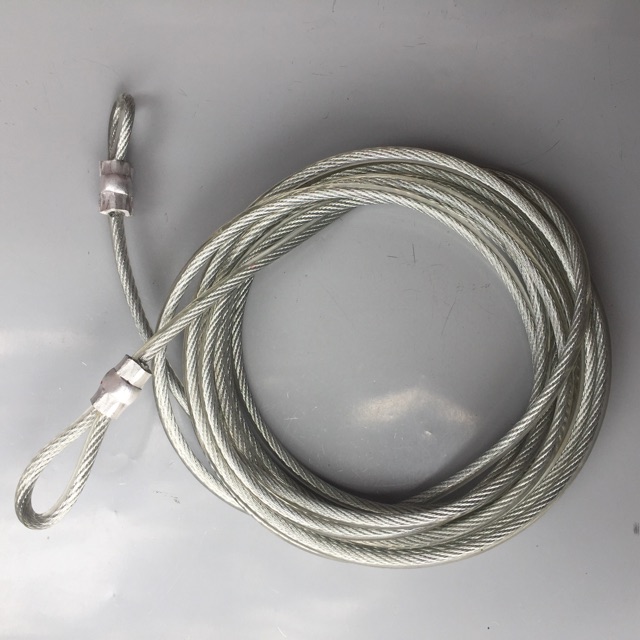 Dây cáp khóa xe bọc nhựa phi 8 dài 10m