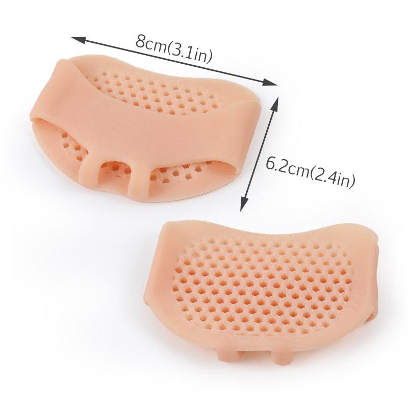 1 Cặp Đệm Lót Giày Cao Gót Bằng Silica Gel Mềm Vô Hình Thoáng Khí Chống Mòn Cho Nữ