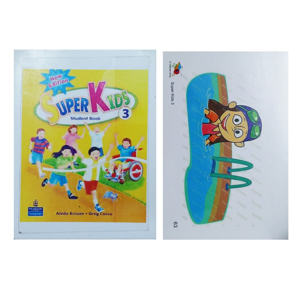 Flashcard - Super kids 1,2,3 ( 2 mặt )