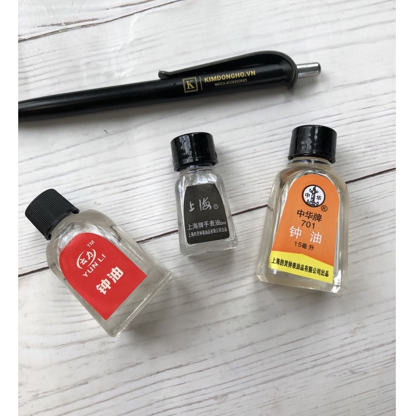 Dầu Lau Tra Máy Đồng Hồ Đeo Tay Pin, Quartz 5ml 15ml