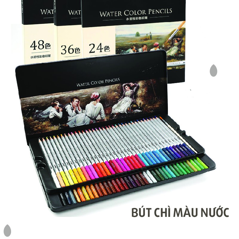 Bút Chì Màu Nước DELI cao cấp kèm Cọ