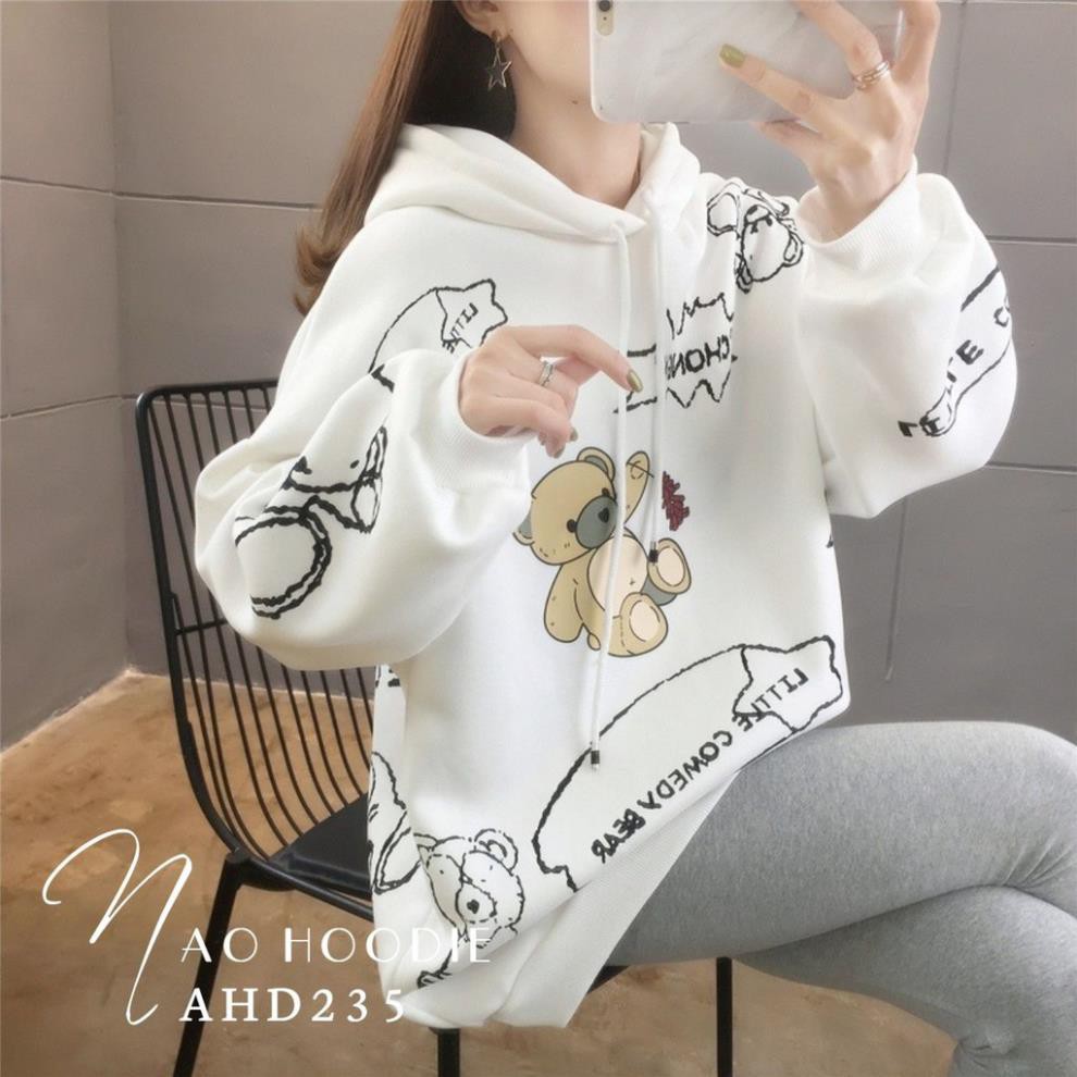 ÁO HOODIE IN HÌNH GẤU CỰC XINH AHD ⚡100% ẢNH THẬT⚡ | BigBuy360 - bigbuy360.vn