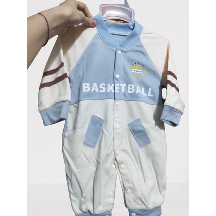 [ BASKET BALL] Body dài in hình thú cho bé sơ sinh chất liệu cotton nỉ dày dặn size 59-66-73 (3-7kg)