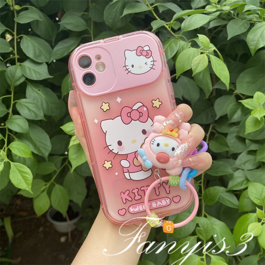 Ốp Điện Thoại TPU Mềm Trong Suốt Có Gương Hello Kitty Cho IPhone 14 13 12 11 Pro Max X XR Xs Max 8 7 Plus