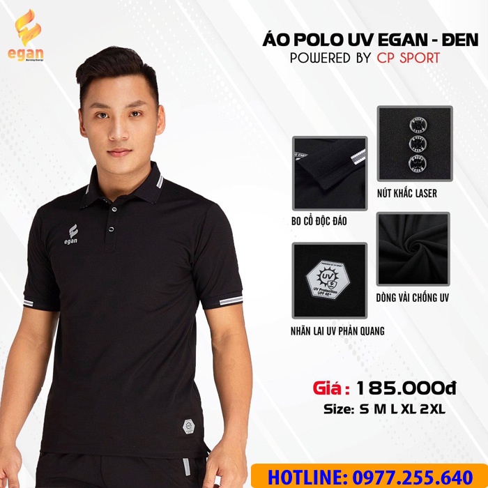 Áo Polo UV Egan 02 Bảo Vệ Làn Da Phù Hợp Tập Luyện Thể Thao Đi Chơi Dạo Phố UV02 - Vicsport