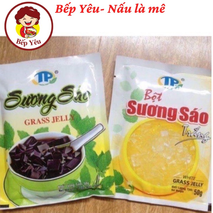 Bột Sương Sáo Đen, Trắng Grass Jelly Thuận Phát Gói 50g