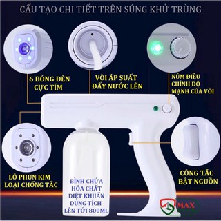 Súng phun khử trùng NANO dụng cụ sát trùng khử trùng diệt khuẩn bằng tia UV