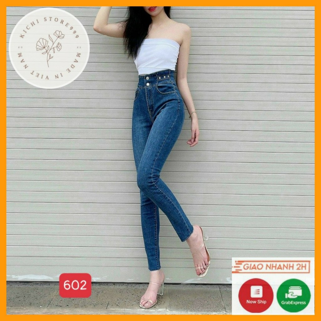 Quần bò thiết kế co giãn đẹp cao cấp Kichistore, quần jeans đẹp dẫn đầu xu hướng 2021 M602