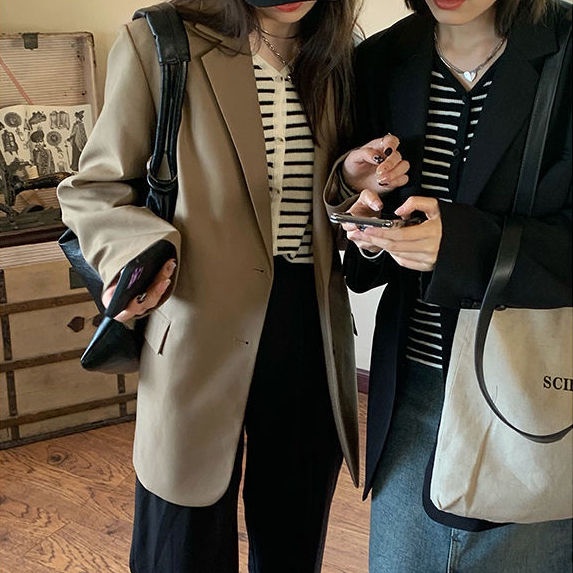 Áo Khoác Blazer Vest Dáng Rộng Phong Cách Hàn Quốc Thời Trang Xuân Thu  Mới Cho Nữ  Oversize Blazer