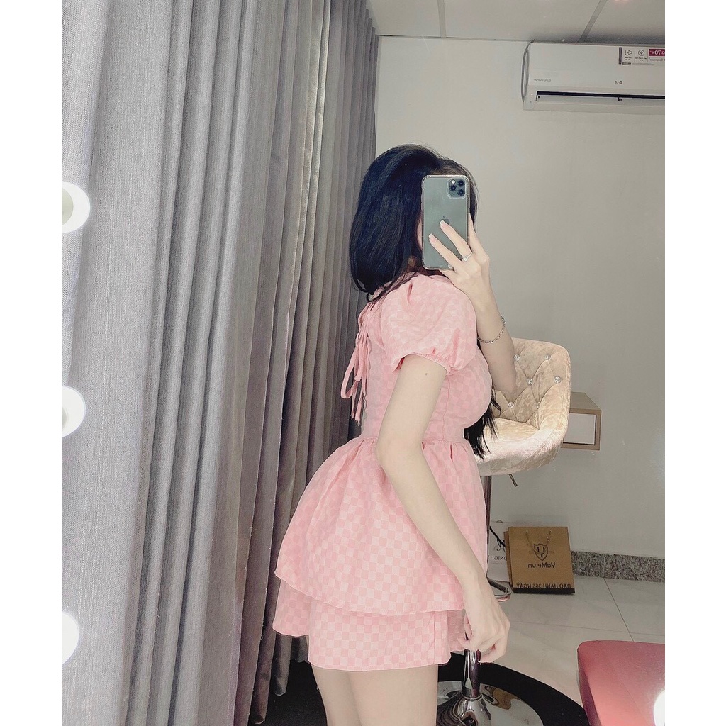 Sét bộ đồ nữ chất xốp dập nổi hai món cực hot
