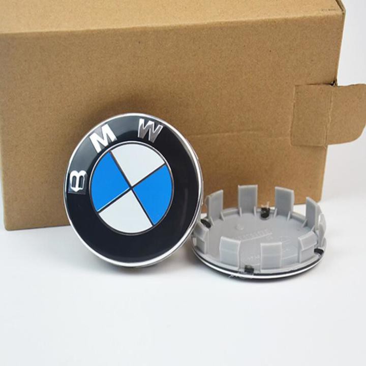 Logo chụp mâm, ốp lazang bánh xe ô tô BMW đường kính 68mm và 55mm Nhựa ABS - 01 chiếc