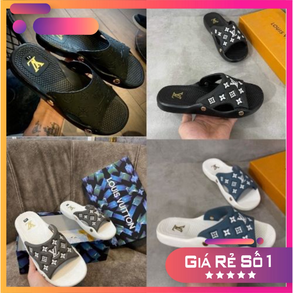 Dép LV Họa Tiết In Hoa Và Caro, Dép Quai Ngang Nam Nữ Thời Trang Cao Cấp Hottrend Rẻ Nhất Shopeee