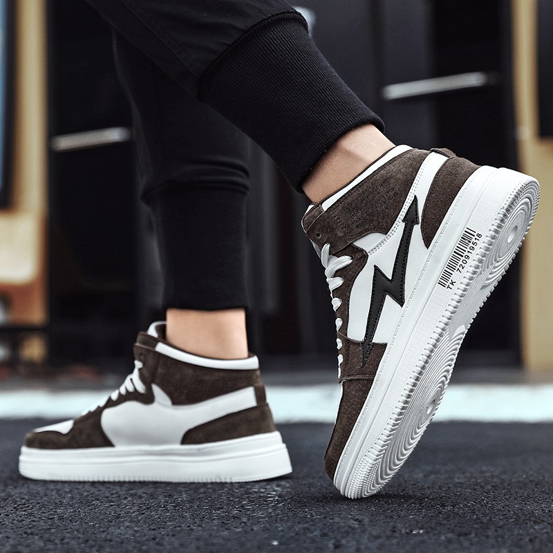 Giày Thể Thao Da Pu Phối Màu Hỗ Trợ Tăng Chiều Cao Phong Cách Hàn Quốc Thời Trang | BigBuy360 - bigbuy360.vn