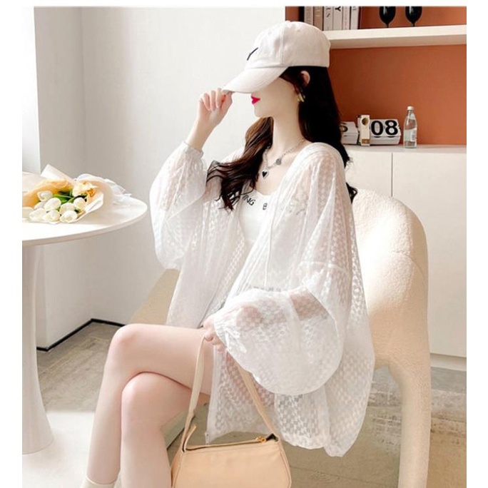 Áo Khoác Mỏng Xuyên Thấu Dáng Rộng Thời Trang Mùa Hè Dành Cho Nữ 2022