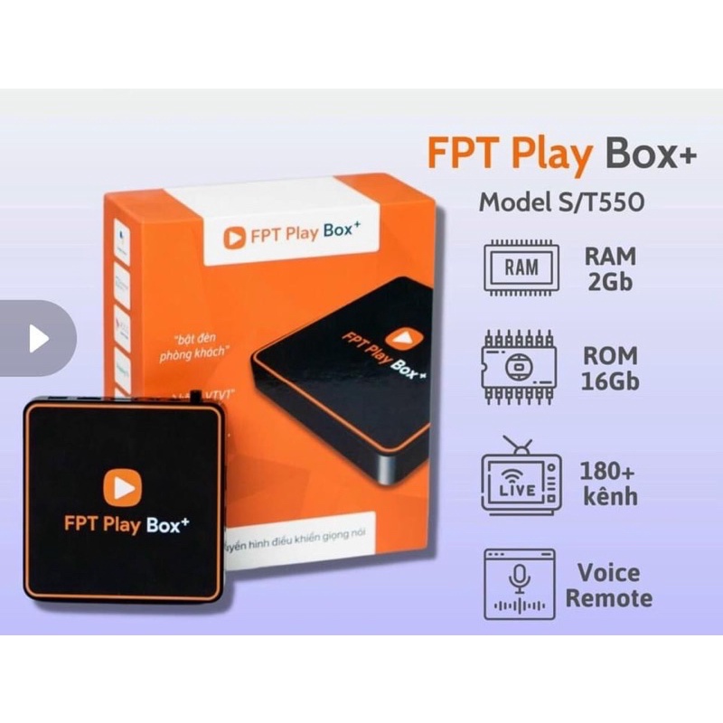 GIÁ SIÊU RẺ FPT Play Box+Model ST550 - RAM 2Gb ROM 16Gb - Android TV 10 - Điều Khiển Bằng Giọng Nói