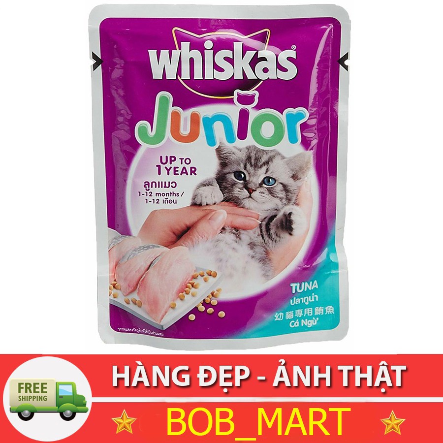 Pate Whiskas Junior Mèo Con Vị Cá Ngừ 85g