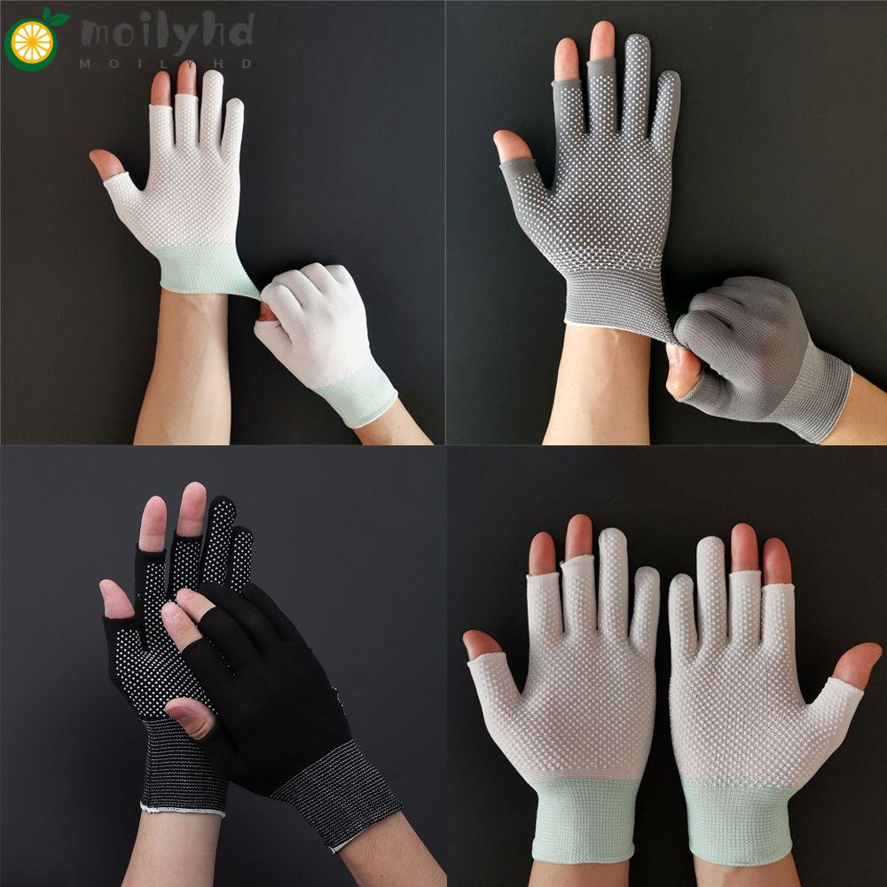 Đôi găng tay hở ngón chống trượt chống nắng thời trang xuân hè co giãn nhiều màu sắc cho nam và nữ tùy chọn