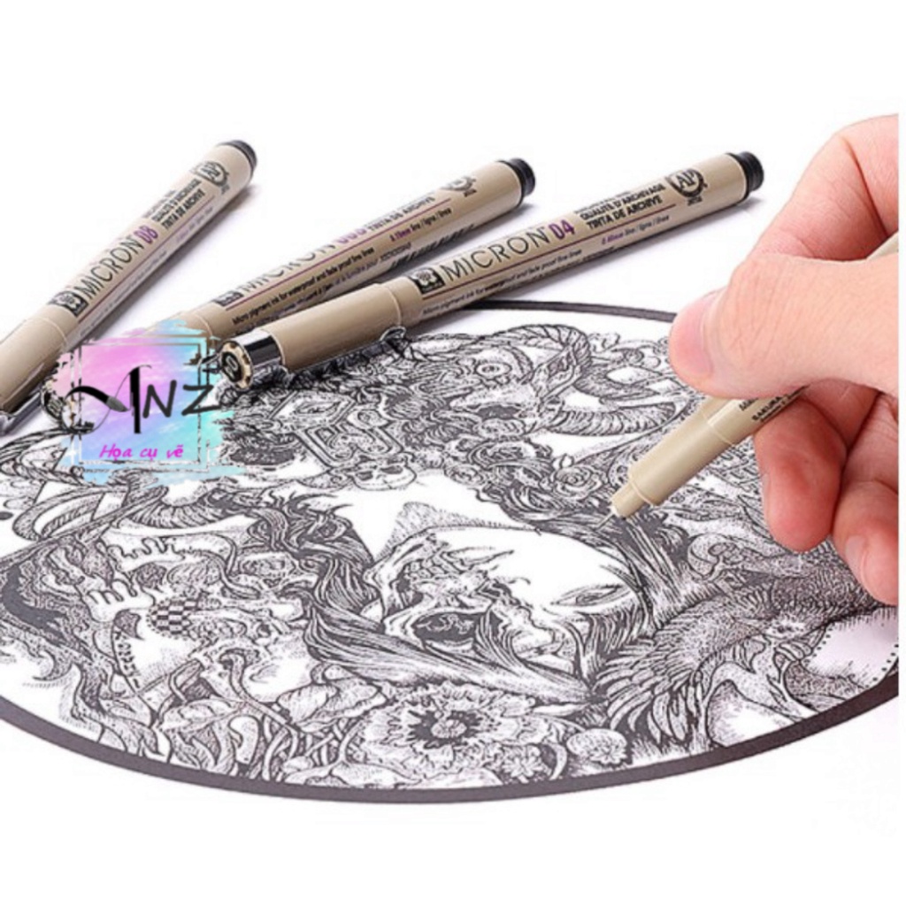 Bút Line đi nét màu Đen Kháng Nước Sakura Micron