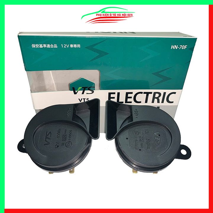 Bộ 2 còi sên Electric Horn VTS HN-70F điện áp 12V dùng cho ô tô xe máy