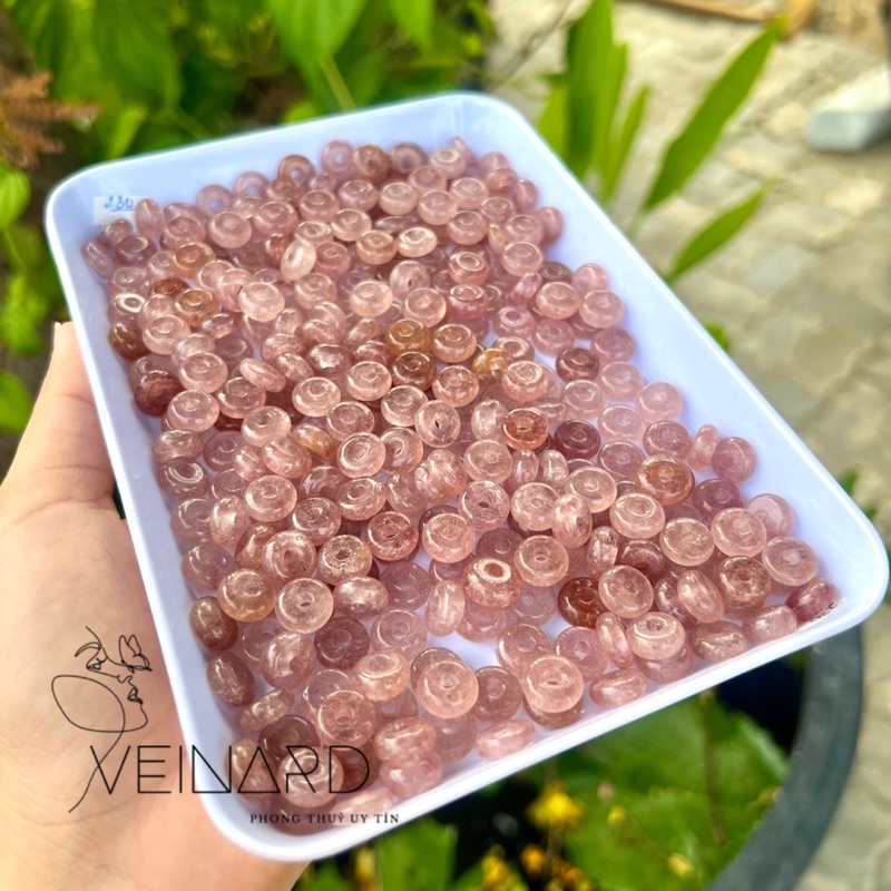 Đồng điếu thach anh dâu tây hồng