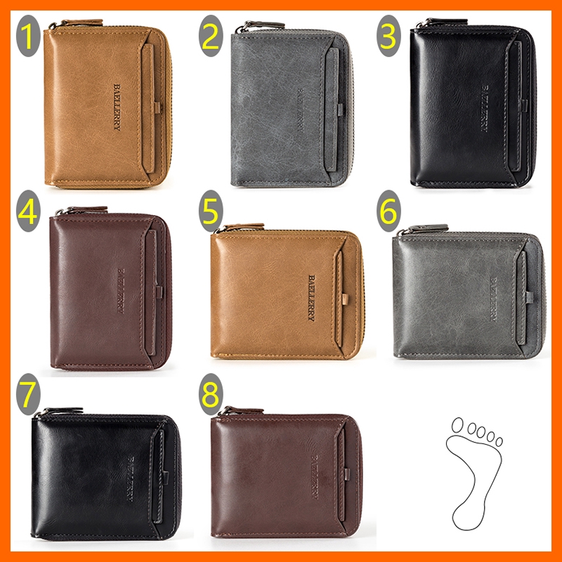 Ví Da Baellerry Phong Cách retro Sang Trọng Dành Cho Nam