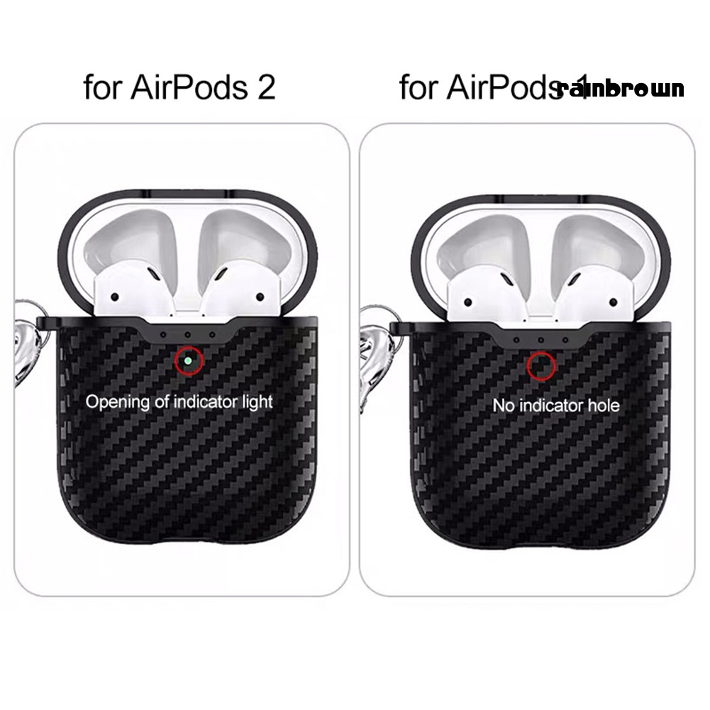 Vỏ Đựng Bảo Vệ Hộp Sạc Tai Nghe Airpods 1 / 2 Bằng Sợi Carbon