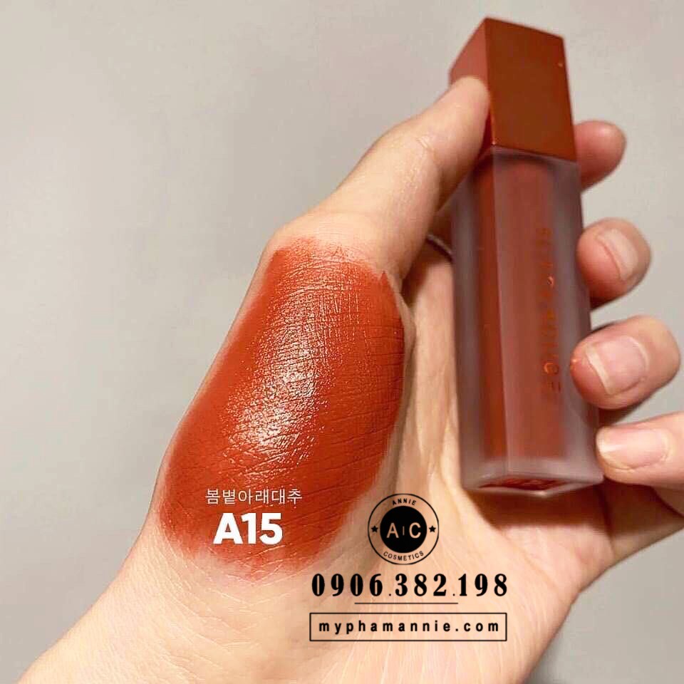 Son kem lì Black Rouge Air Fit Velvet Tint Ver 3 - A15 Sunny Jujube (Nâu ánh đỏ)