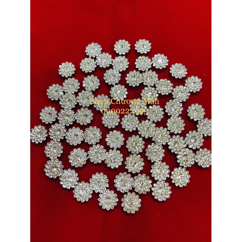 100 Viên Hạt Xoàn Đá Kết 14mm Trang Trí Phụ Kiện Handmade Giá Sỉ