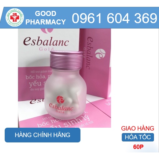 Esbalanc Gold - Hỗ Trợ giảm Bốc Hoả, Tăng Cường chức năng sinh lý Nữ ( Lọ 30V)