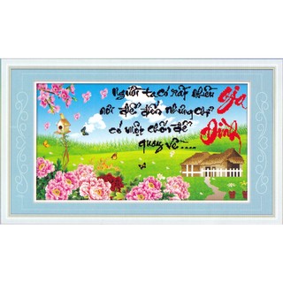 Tranh chưa Gắn Đá Thư Pháp Việt
