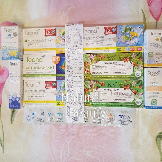 Serum collagen tươi Teana A, B, C1, D, detox xách tay Nga chuẩn